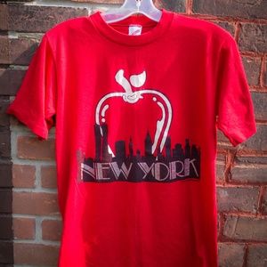 Vtg 1980s NEW YORK CITY NYC Twin Towers Single Stitch T-shirt M